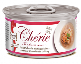 Влажный корм для кошек PETTRIC CHERIE тунец с лососем в подливе (ПЕТТРИК)