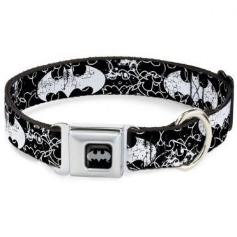 Ошейник для собак Buckle-Down БЭТМЭН чёрный цвет с металлической застёжкой