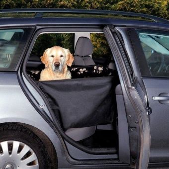 Подстилка автомобильная для собаки с боковыми стенками, 65х145 см, чёрный/бежевый