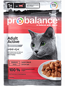 Влажный корм для кошек PROBALANCE пауч Актив (ПРОБАЛАНС)