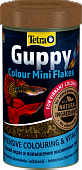 ТЕТРА GUPPY COLOR  Корм для живородящих рыб усиливающий окраску, мини хлопья