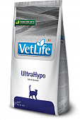 Сухой корм для кошек FARMINA VET LIFE ULTRAHYPO диета при пищевой аллергии или пищевой непереносимос