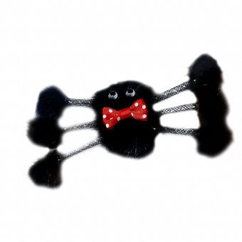 Игрушка для кошек SEMI Паук с бантиком из натуральной норки