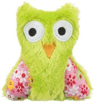 Игрушка для кошки Сова, плюш, с кошачьей мятой, 11 см