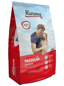 Сухой корм для щенков Karmy Медиум Юниор Индейка(КАРМИ)