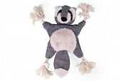 Игрушка для собак WOGY Енот с канатами, пищит  (ВОГИ)