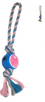 Игрушка д/собак Мяч на цвет.канате