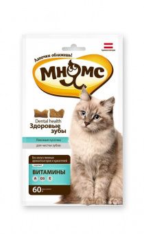 Мнямс Pro Pet хрустящие подушечки для кошек Здоровые зубы 60 г