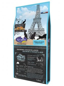 БОН АППЕТИТ д/кошек Bon Appetit CAT Adult Sterilized Корм сух.стерилизован.с Лососем, Курицей,рисом