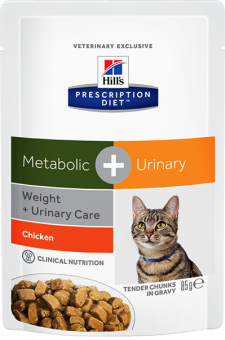 Хиллс 10048 Диета пауч д/кошек Metabolic+Urinary для коррекции веса + урология 85г