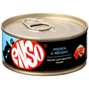 Влажный корм для кошек ENSO конс паштет из лосося с яблоком (ЭНСО)