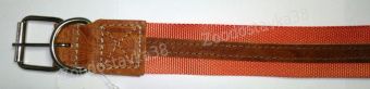ошейник, артикул EО357, капрон, кожа, 35мм, 73см