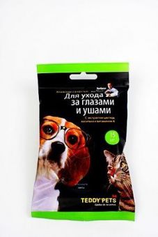 Салфетки влажные д/ухода за глазами и ушами Тедди Петс 15шт