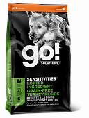 Сухой корм для собак и щенков GO! SENSITIVITIES + Shine Turkey с Индейкой для чувствительного пищеварения(ГОУ) 