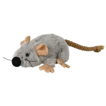 Игрушка д/кошек Мышь, 7 см, плюш, серый