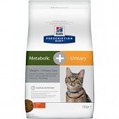 Сухой корм для кошек HILL'S DIET METABOLIC+URINARY для коррекции веса + урология +стресс (ХИЛЛС)