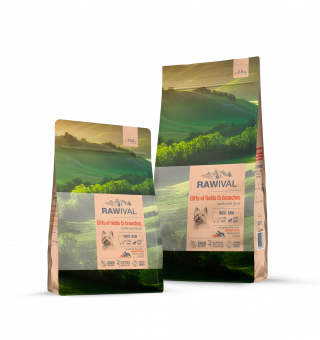 Сухой корм для собак RAWIVAL Gifts of Fields&Branches ягнёнок с перепелом для карликовы  и мелких  п
