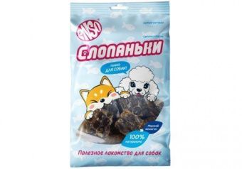 Лакомство для собак Слопаньки хрустящие кубики из кожи дикого лосося (СЛОПАНЬКИ)