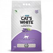 Наполнитель комкующийся CAT'S WHITE Lavender с ароматом лаванды (Кэтс вайт)