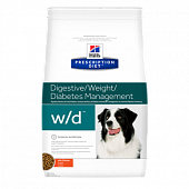Сухой корм для собак HILL'S DIET W/D лечение сахарного диабета, запоров, колитов (ХИЛЛС)