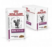 Влажный корм для кошек ROYAL CANIN пауч Ренал с тунцом (фелин) 85г (РОЯЛ КАНИН)
