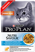 Влажный корм для кошек PRO PLAN пауч DERMA PLUS для чувств. кожи треска в соусе 0,085 кг (ПРОПЛАН)
