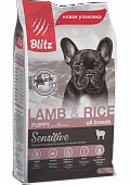Сухой корм для щенков BLITZ всех пород Ягненок с рисом (БЛИЦ)