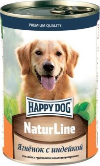 Влажный корм для собак HAPPY DOG Ягненок с индейкой (ХЭППИ ДОГ)