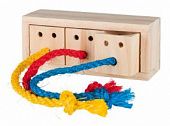 Игрушка для лакомств Куб, дерево, 16 × 6 × 7 см