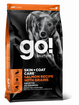 Сухой корм для собак и щенков GO! SKIN + COAT Salmon с Лососем и овсянкой для чувствительного пищева