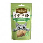ДЕРЕВЕНСКИЕ ЛАКОМСТВА для кошек Сердечки  (здоровье мочевывод путей и почек) 30гр