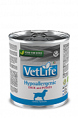 Влажный корм для собак FARMINA VET LIFE DOG HYPO DUCK&POTATO кон. паштет гипоалерг. Утка и Картофель
