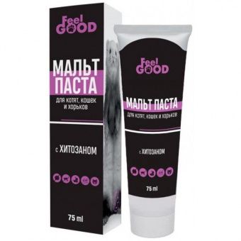 Паста для вывода шерсти FellGOOD с хитозаном для кошек, котят и хорьков 