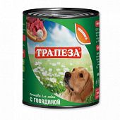 Влажный корм для собак ТРАПЕЗА с Говядиной
