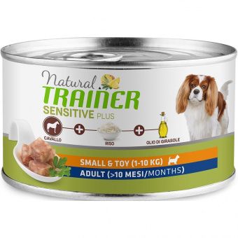 Влажный корм для собак TRAINER Natural SENSITIVE Mini Adult конс.мелких пород конина 150 гр (Трейнер
