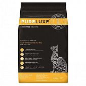 Сухой корм для кошек PURELUXE беззерновой для домашних кошек с лососем и горошком (Пурлюкс)