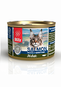 Влажный корм для кошек BLITZ конс. Лосось с креветками нежное суфле (БЛИЦ)