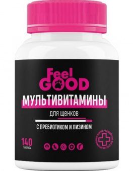 Витамины FeelGOOD для щенков Мультивитамин с пребиотиком и лизином