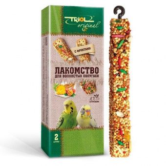 Лакомство для волнистых попугаев с фруктами 1 шт.ТРИОЛ