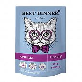 Влажный корм для кошек BEST DINNER Exclusive Vet Profi Urinary кусочки в соусе с курицей (БЕСТ ДИННЕР)