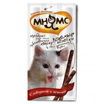 МНЯМС Pro Pet лакомые палочки для кошек с говядиной и печенью 13,5