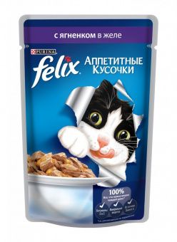 ФЕЛИКС д/кошек пауч ягненок в желе 0,085 кг