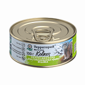 Влажный корм для кошек Территория Кавказ Рубленное мясо индейки для стерилизованных в соусе конс.