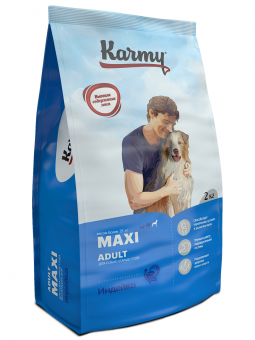 Сухой корм для собак Karmy Макси Эдалт Индейка(КАРМИ)                                    	